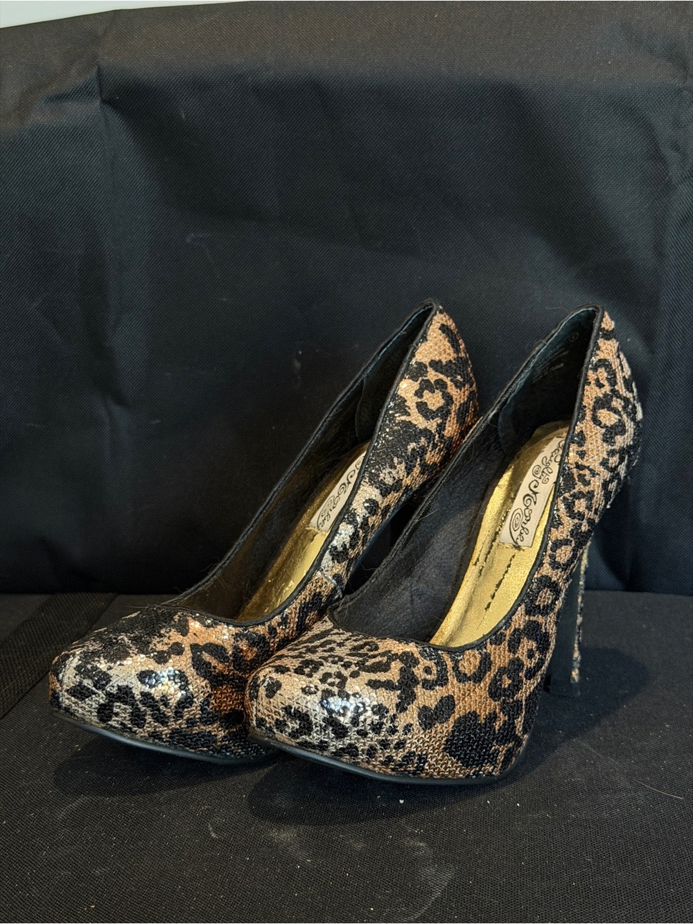 naughty monkey Leopard Print High Heel Pumps in Black and Brown